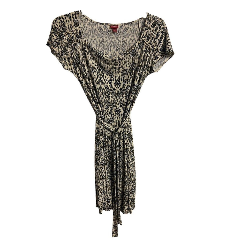 Merona Dress Womens Small Slinky Boat Neck Pullover Ties Cap Sleeve